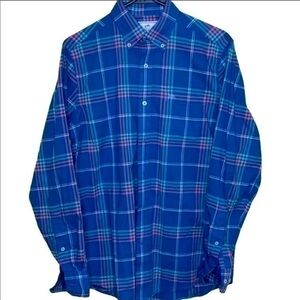 Southern Tide deep water plaid button down shirt